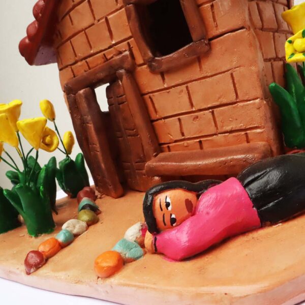 Casa con flores